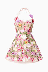 Neve A-Line Mini Dress in Pink Floral