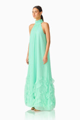 Carla Halter Gown in Mint Green