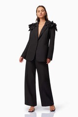 Kennedy Straight Leg Tailored Pants in Black