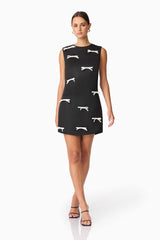 Ursula Mini Shift Dress in Black