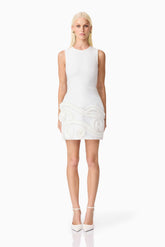 Sonya Tulip Mini Dress in White