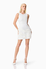 Sonya Tulip Mini Dress in White