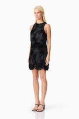 Asher Mini Shift Dress in Black