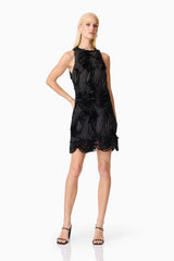 Asher Mini Shift Dress in Black