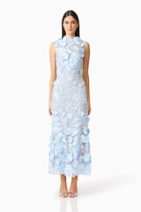 Selene Cocktail Midi Dress Blue