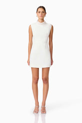 Rafaela Mini Shift Dress in White