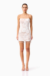 Roxana Strapless Mini Dress in White
