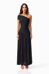 Jesselle Off The Shoulder Gown in Black