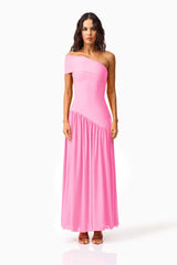 Jesselle Off The Shoulder Gown in Pink