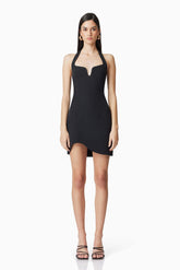Hazelle Party Mini Dress in Black