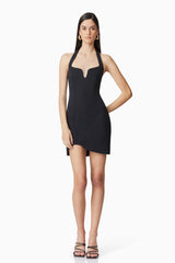 Hazelle Party Mini Dress in Black