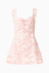 Valencia Mini Dress in Pink & Cream Floral