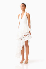 Elizabeth Asymmetrical Gown in White