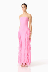 Amelina Strapless Gown in Pink