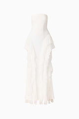 Amelina Strapless Gown in White