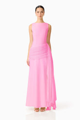 Amelina Sash Gown in Pink