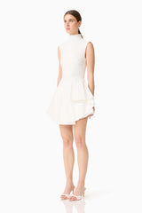 Nydia A-Line Mini Dress in White