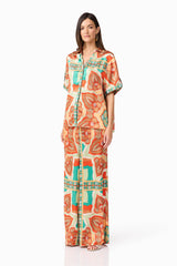 Neomi Satin Set in Orange