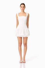 Ingrid Bubble Mini Dress in White