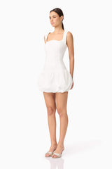 Ingrid Bubble Mini Dress in White