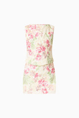 Greta Embroidered Set in Cream & Pink Floral