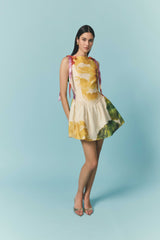Lilia A-Line Mini Dress in Multi Floral
