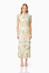 Oslo 3D Floral Midi Dress