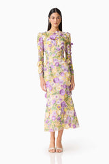 Shannon 3D Floral Midi Dress