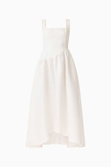 Ruelle A-Line Maxi Dress in Pearl White