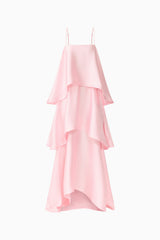 Tilly Tiered Maxi Dress in Blush Pink