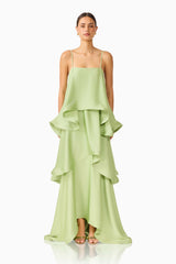 Tilly Tiered Maxi Dress in Sage Green