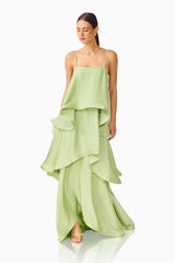 Tilly Tiered Maxi Dress in Sage Green