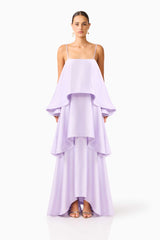 Tilly Tiered Maxi Dress in Purple