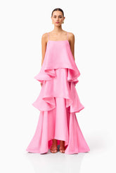 Tilly Tiered Maxi Dress in Pink