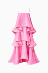 Tilly Tiered Maxi Dress in Pink