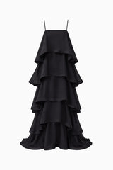 Tilly 5 Tiered Maxi Dress in Black