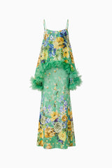 Jamie Tiered Maxi Dress in Green Floral