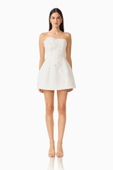 Gemma Floral Mini Dress in White