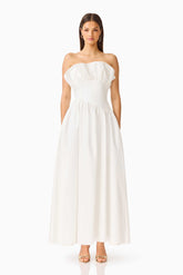 Laurel Sleeveless Maxi Dress in Pearl White