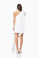 Bethany Mini Bow Party Dress In White