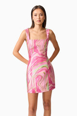 Mirella Fitted Mini Dress in Pink