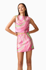 Mirella Top & Skirt Set in Pink