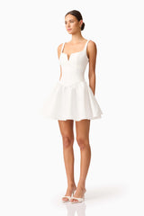 Hester A-Line Mini Dress in White