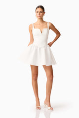 Hester A-Line Mini Dress in White