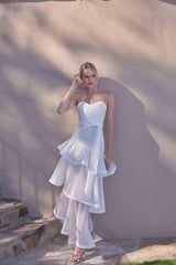Kalani Strapless Maxi Dress in White