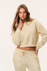 Emparo Cropped Ditsy Floral Pullover