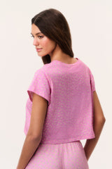 Rubin Ditsy Floral Cropped Tee - POLAROID ROSE