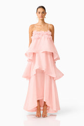 Swallowtail Day To Night Maxi Dress In Pink