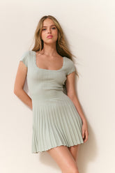Evaluna Stretch Pointelle Mini Dress