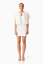 Lucyna Short Sleeve Bolero in White
